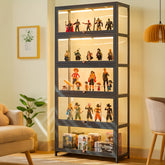 Display Cabinet 5-Tier Memorabilia Display Case - Versatile Organizer with Acrylic Glass Doors for Collectibles, Toy Organizers Rack, Books, And Kitchenware | Ideal Gift for Decor