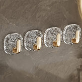 4pcs Ice Flower Hooks 4pcs Set, Wall Mounted Ice Flower Hook | Bathroom Towel Rack, Kitchen Utensil Storage Hook, Cumulative Of