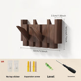 Creative Piano Key Wall Hook - Foldable Hanging Storage Rack For Clothes And Hats, Solid Wood Hanger For Bedroom, Entrance, Mud Room, Wall Decor Aesthetic Room Decoration