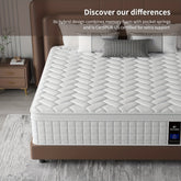 10Inch 12InchHybrid Memory Foam Mattress In A Box, Individually Wrapped Pocket Coils Mattress for Isolate Motion, Fiberglass Free & Support Comfort