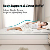 Slow Rebound Black Technology Memory Foam Mattress - Deep Sleep Support, Spinal Alignment & Pressure Relief, Removable Cover, No Power Needed, Ergonomic Design for All Night Comfort, Comfortable Sleeping, Modern Bedroom Decor, Durable Bedding