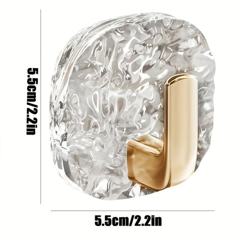 4pcs Ice Flower Hooks 4pcs Set, Wall Mounted Ice Flower Hook | Bathroom Towel Rack, Kitchen Utensil Storage Hook, Cumulative Of