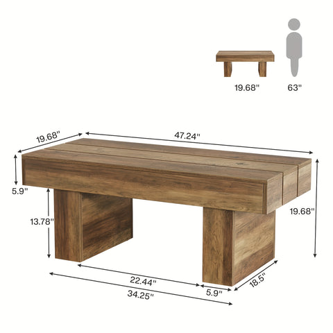 Office Reception Desk, Rectangle Coffee Table, 47.24\