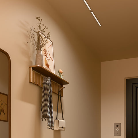 Modern Walnut Coat Rack Modern Walnut Wall-Mounted Coat Rack | 12-Hook Piano Key Design - For Closets, Kitchens, Bedrooms & Entryways