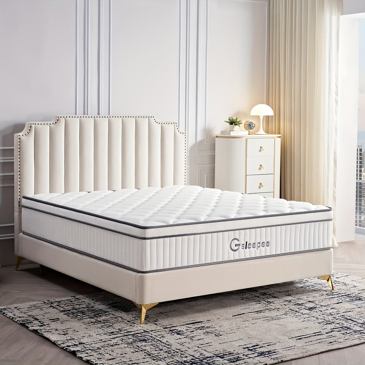 Gsleepee Hybrid Memory Foam Mattress - Twin\u002FFull\u002FQueen\u002FKing Size, Soft & Comfortable with Medium Firm Support, Motion Isolation, Allergy-Friendly, Quiet Sleep, Easy Transport in a Box, Available in 8\u002F10\u002F12\u002F14 Inch Thicknesses