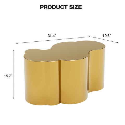 Modern Golden Stainless Coffee Table, Large Cloud Fashion Design Accent Table for Living Room Bedroom - Large\u002FSmall