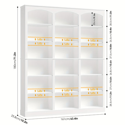 FULTRU 18-Open Display Cube Bookcase And Bookshelves, 71\