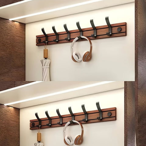 2Pack Wall Mounted Coat Rack With All 12 Decorative Hooks, 24 InchCoat Rack Wall Mount Wall-mounted Coat Rack For Hanging Coats, Keys, Umbrellas And Hats