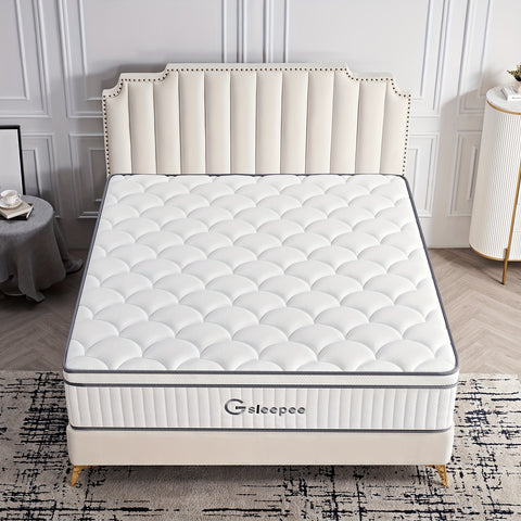 Gsleepee Hybrid Memory Foam Mattress - Twin\u002FFull\u002FQueen\u002FKing Size, Soft & Comfortable with Medium Firm Support, Motion Isolation, Allergy-Friendly, Quiet Sleep, Easy Transport in a Box, Available in 8\u002F10\u002F12\u002F14 Inch Thicknesses