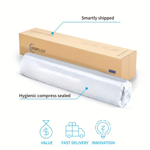 10Inch 12InchHybrid Memory Foam Mattress In A Box, Individually Wrapped Pocket Coils Mattress for Isolate Motion, Fiberglass Free & Support Comfort