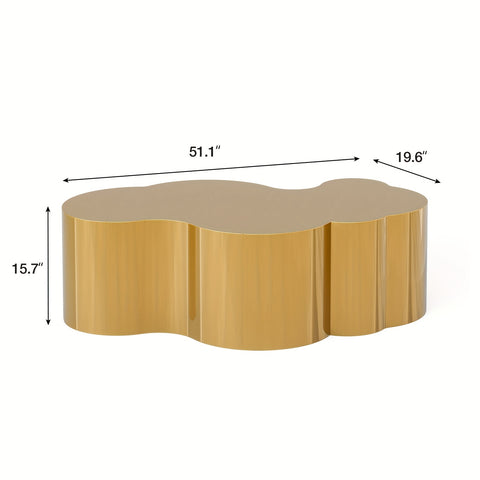Modern Golden Stainless Coffee Table, Large Cloud Fashion Design Accent Table for Living Room Bedroom - Large\u002FSmall