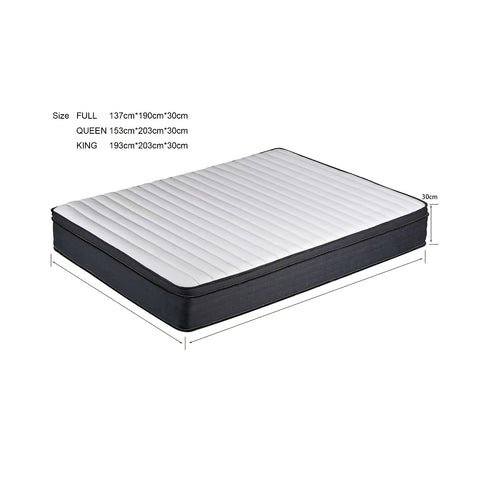Mattress 12 Inch Hybrid Mattress With Memory Foam & Pocket Springs