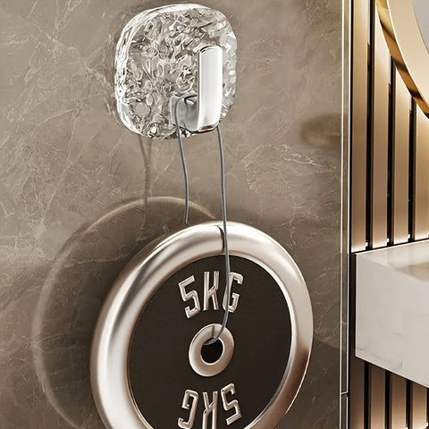 4pcs Ice Flower Hooks 4pcs Set, Wall Mounted Ice Flower Hook | Bathroom Towel Rack, Kitchen Utensil Storage Hook, Cumulative Of